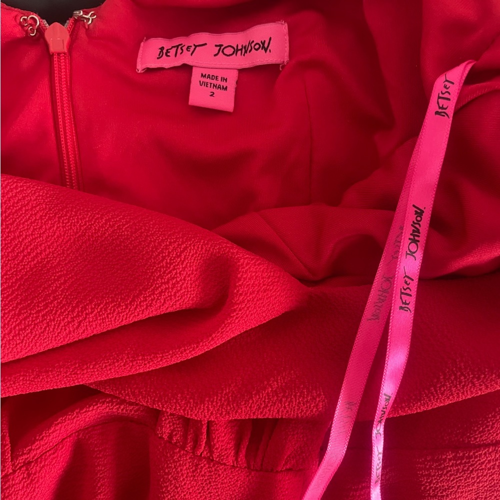 Betsey Johnson Red Women's Dress Sz 2 - Picture 6 of 11